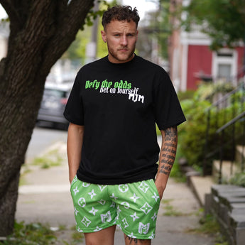 Black And Green Defy The Odds Heavyweight MJM Tee