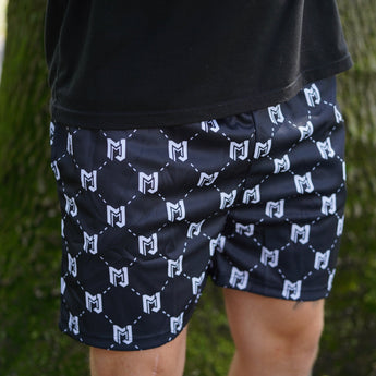 Black MJM Designer Custom Print Shorts