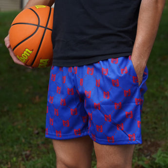 Royal and Red MJM Designer Custom Print Shorts