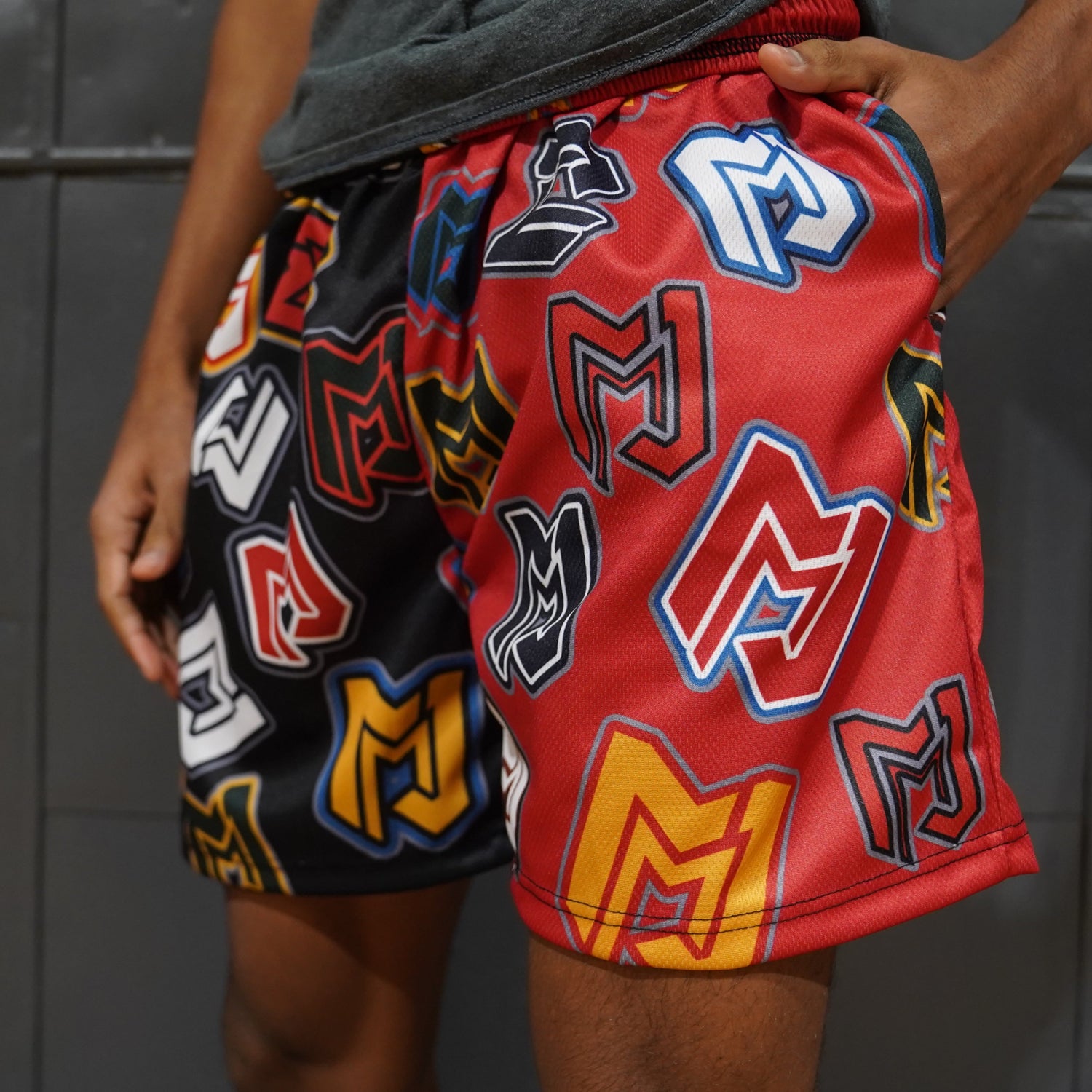 Nba split hot sale shorts