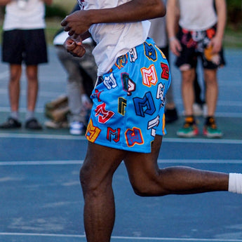 Multicolor Block Logo Shorts