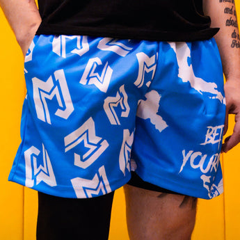 Carolina Blue B.O.Y. Tie Dye Split Shorts