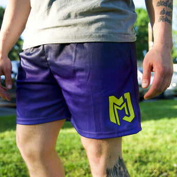 Black & Purple Gradient Shorts