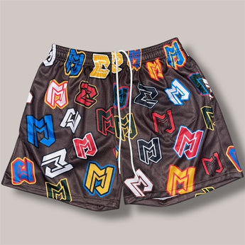 Multicolor Block Logo Shorts